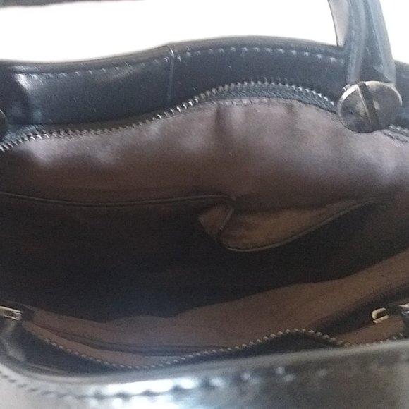 Women's Genuine Leather Purse 10"x 14" vertical pocket, handles & shoulder strap - Picture 11 of 13